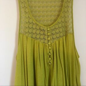 Anthropologie Crochet Top Tunic with Pockets